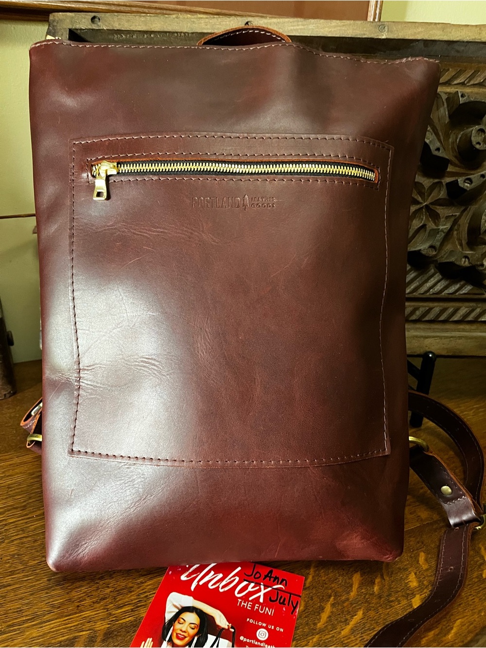 Portland Leather Cognac Laptop Backpack Bag